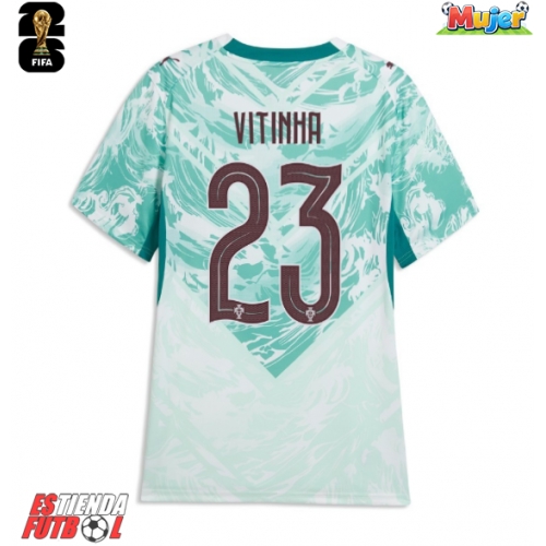 Portugal Vitinha #23 Segunda Equipación Mujer Mundial 2026 Manga Corta